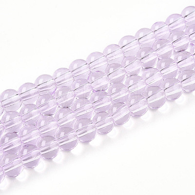 Baking Paint Transparent Glass Beads X1-DGLA-N006-6mm-05-1