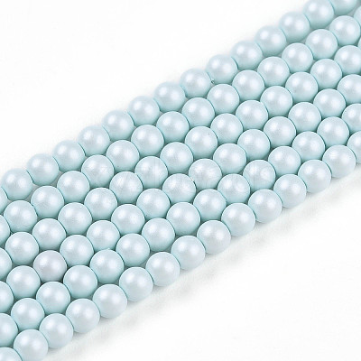 Baking Paint Pearlized Glass Pearl Bead Strands HY-N002-3mm-B01-1
