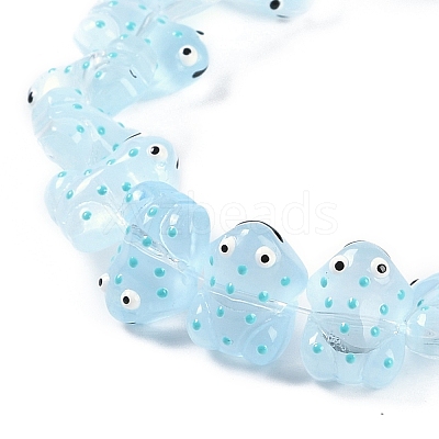 Transparent Glass Enamel Beads Strands GLAA-B021-05G-1