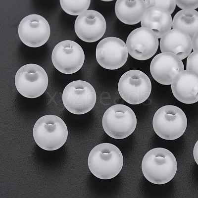 Frosted Acrylic Beads X-FACR-Q006-8mm-01-1