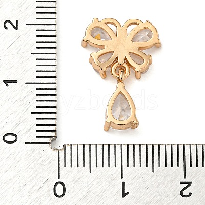 Brass Micro Pave Clear Cubic Zirconia Pendants LS-ZIRC-U003-01G-03-1
