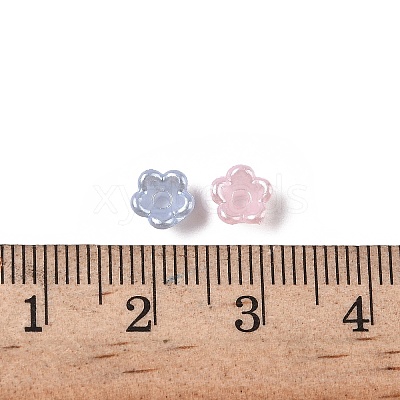 Pearlized ABS Plastic Bead Caps KY-G032-01B-1