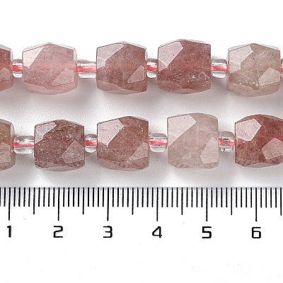 Synthetic Strawberry Quartz Beads Strands G-B065-A08-1