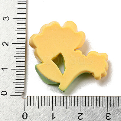 Opaque Resin Decoden Cabochons RESI-B022-02F-1
