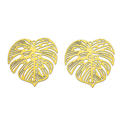 Spray Painted 430 Stainless Steel Filigree Pendants STAS-TAC0018-26C-1