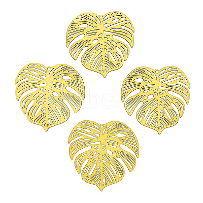 Spray Painted 430 Stainless Steel Filigree Pendants STAS-TAC0018-26C-1