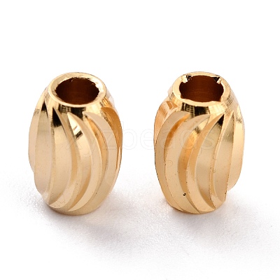 Brass Corrugated Beads LS-KK-O133-210C-G-1