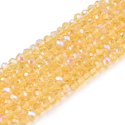 Electroplate Glass Beads Strands EGLA-A044-T1mm-L03-1