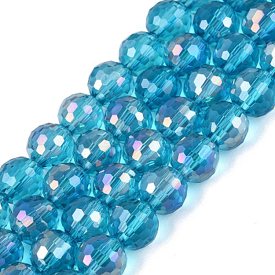 Transparent Glass Beads Strands GLAA-Q107-02A-13-1
