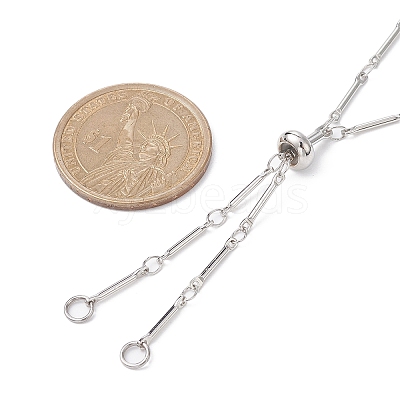 Brass Bar Link Chain Necklace Making AJEW-JB01188-02-1