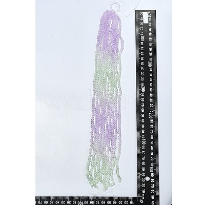 10 Strands Transparent Gradient Color Glass Beads Strands GLAA-CJ0002-09A-1