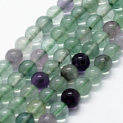 Natural Fluorite Beads Strands G-I199-12-8mm-1
