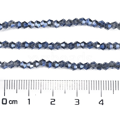 Transparent Electroplate Glass Beads Strands EGLA-A039-T2mm-UA10-1