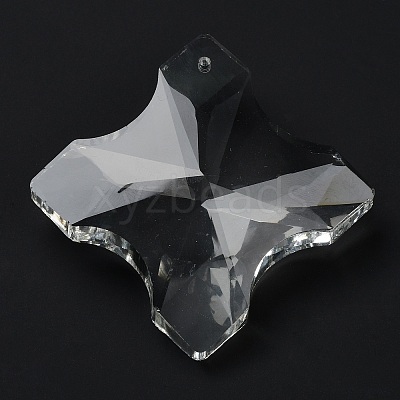Transparent Glass Pendants GLAA-R223-02-1