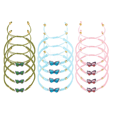 12Pcs 3 Style Nylon Cord Bracelets Making BJEW-HS00014-1