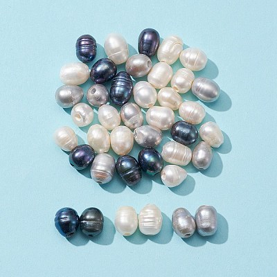 40Pcs 3 Colors Natural Cultured Freshwater Pearl Loose Beads PEAR-FS0001-01-1