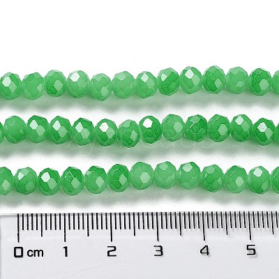 Baking Paint Imitation Jade Glass Bead Strands DGLA-A034-J8MM-A10-1