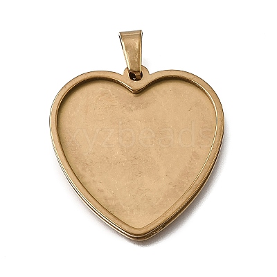 304 Stainless Steel Pendant Cabochons Settings SA-CBA8A58-01A-G-1