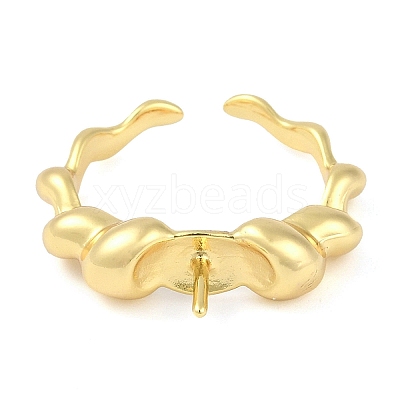 Brass Cuff Finger Ring Settings KK-L219-15C-G-1