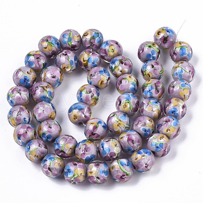 Handmade Lampwork Beads Strands LAMP-T007-04I-1