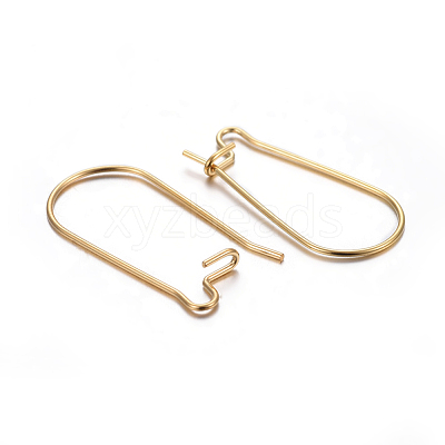 304 Stainless Steel Hoop Earring Findings STAS-P223-01G-02-1