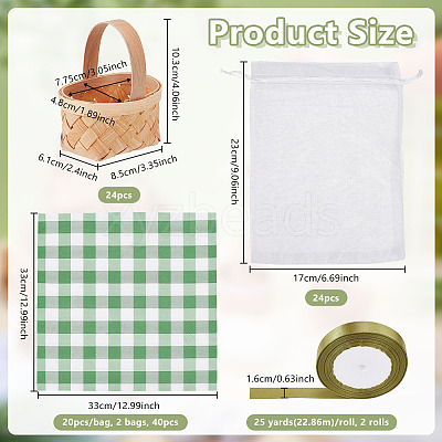 Bamboo Weaving Basket Mini Model AJEW-OC0015-97B-1