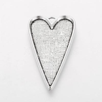 Tibetan Style Alloy Big Pendant Cabochon Settings LF11251Y-1