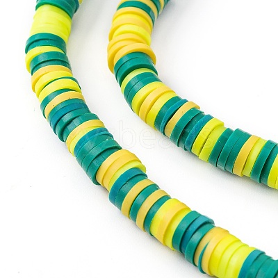 Handmade Polymer Clay Beads Strands CLAY-R089-6mm-T02B-35-1