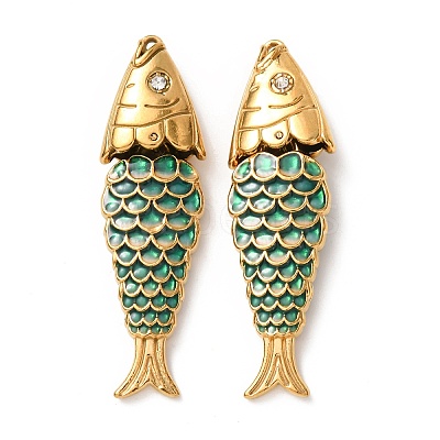 304 Stainless Steel Enamel Pendants STAS-Z193-13G-05A-1