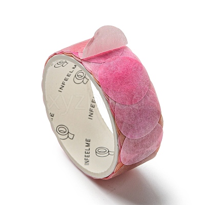 Round Adhesive Decorative Paper Tapes DIY-M052-01G-1