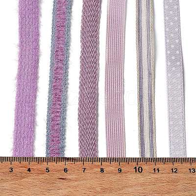 18 Yards 6 Styles Polyester Ribbon SRIB-C001-I02-1