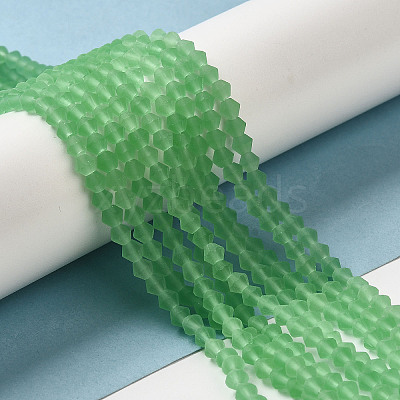 Imitate Austrian Crystal Frosted Glass Beads Strands EGLA-A039-T3mm-MD24-1