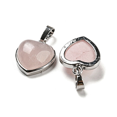 Natural Rose Quartz Pendants G-I358-A22-1