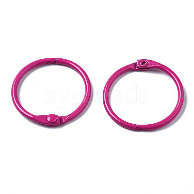 Spray Painted Iron Split Key Rings IFIN-T017-01H-1