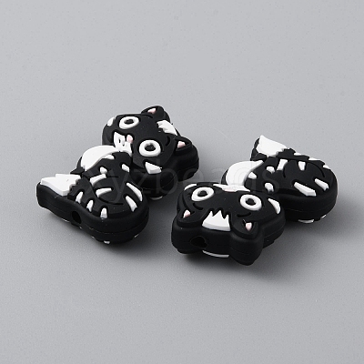 Cat Silicone Beads SIL-WH0002-86E-1