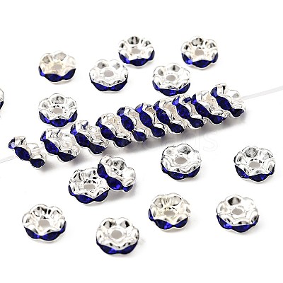 Brass Rhinestone Spacer Beads RB-A014-L6mm-05S-1