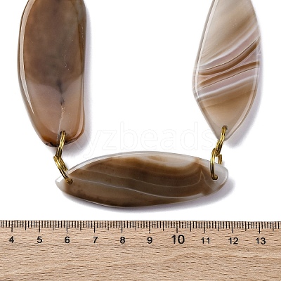 Natural Gray Agate Beads Strands G-K348-09-1