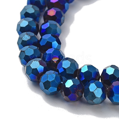 Electroplate Glass Bead Strands EGLA-R042-8mm-01-1