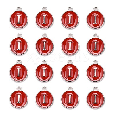 Platinum Plated Alloy Enamel Charms ENAM-S118-03I-P-1