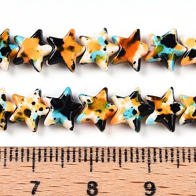Spray Painted Synthetic Turquoise Beads Strands UNKW-T001-11K-05-1