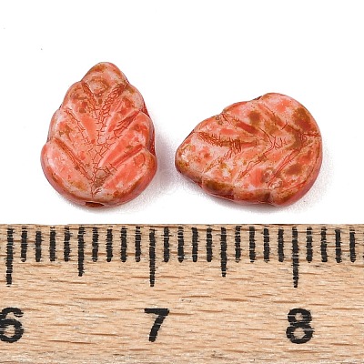 Czech Pressed Glass Beads GLAA-I061-06D-1