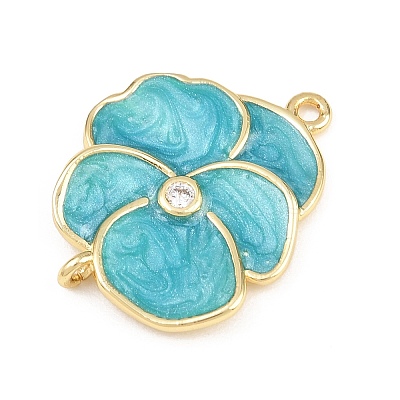 Brass Enamel Connector Charms KK-L275-57G-03-1