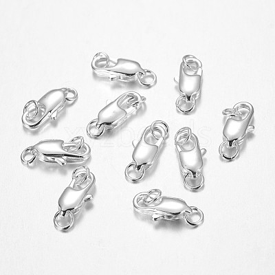 Brass Lobster Claw Clasps X-KK-KK802-S-NR-1