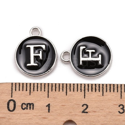 Platinum Plated Alloy Charms LS-ENAM-S118-02F-P-1