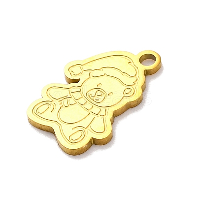 Christmas Theme 201 Stainless Steel Charms STAS-Q015-13G-02-1
