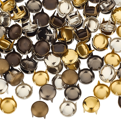 160Pcs 4 Colors Brass Studs Rivets KK-GF0001-23B-1