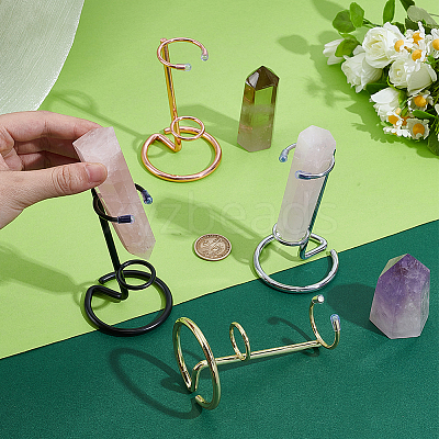 8Pcs 4 Colors Iron Crystal Scepter Display Stands ODIS-NB0001-53-1