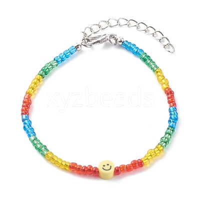 Glass Seed Beaded Bracelets BJEW-JB06122-1