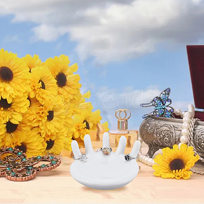 Resin Ring Display Stands RDIS-WH0016-06B-1