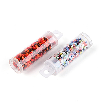 7 Bottles DIY Glass Seed Beads Sets DIY-N006-02C-1